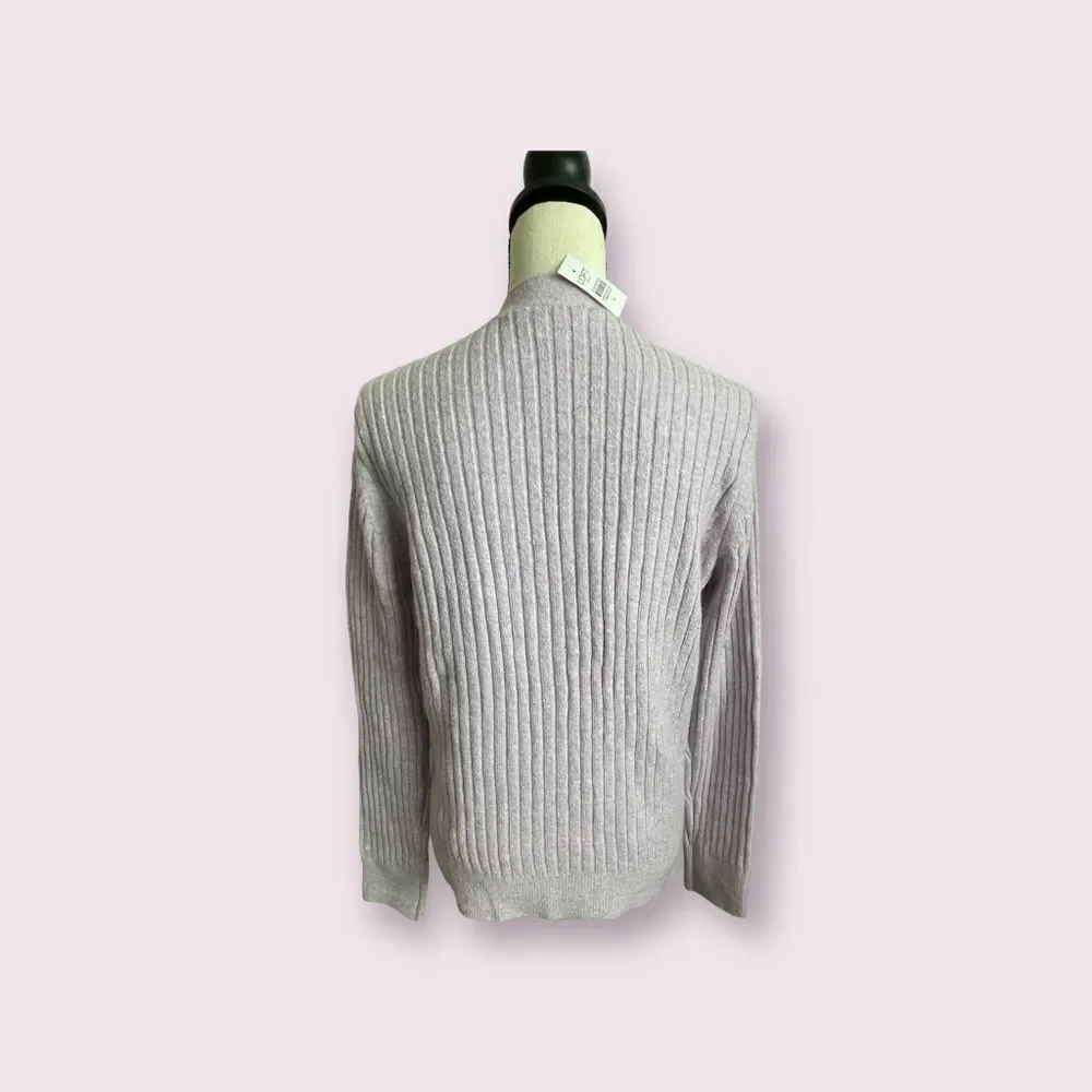 LOFT Cardigan Front Pockets V-neck Lavender Medium - Picture 3 of 3
